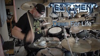 TESTAMENT - "Down For Life" - Drum Cover (HQ/HD)