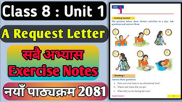 Class 8 | Unit 1 A Tour to Central Zoo | Complete Exercise Solution 2081