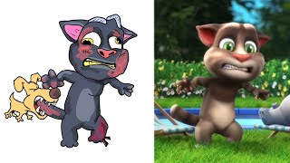 talking tom short mega pack - funny drawing meme 🤣 | Binge compilation funny cartoon meme