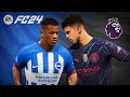 Brighton &amp; Hove Albion 2-5 Manchester City (FC 24 Realistic Prediction)