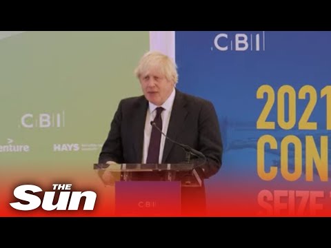 LIVE:  Boris Johnson at the Confederation of British Industry's (CBI) conference.