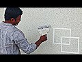 wall texture design ideas | putty design on wall | Easy wall painting design