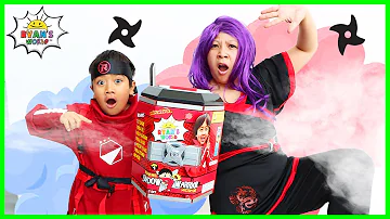 Ninja Ryan vs Dragon Ninja Mommy Challenge for the Shadow Warrior Mystery Box!!!