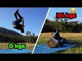 Backflip with 0-34kg extra weight attached 💪