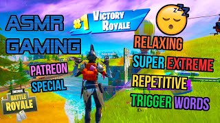 ASMR Gaming  Fortnite Relaxing Super Extreme Repetitive Trigger Words  Whispering 