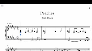 Jack Black - Peaches (The Super Mario Bros. Movie OST) Sheets by What the  Sally