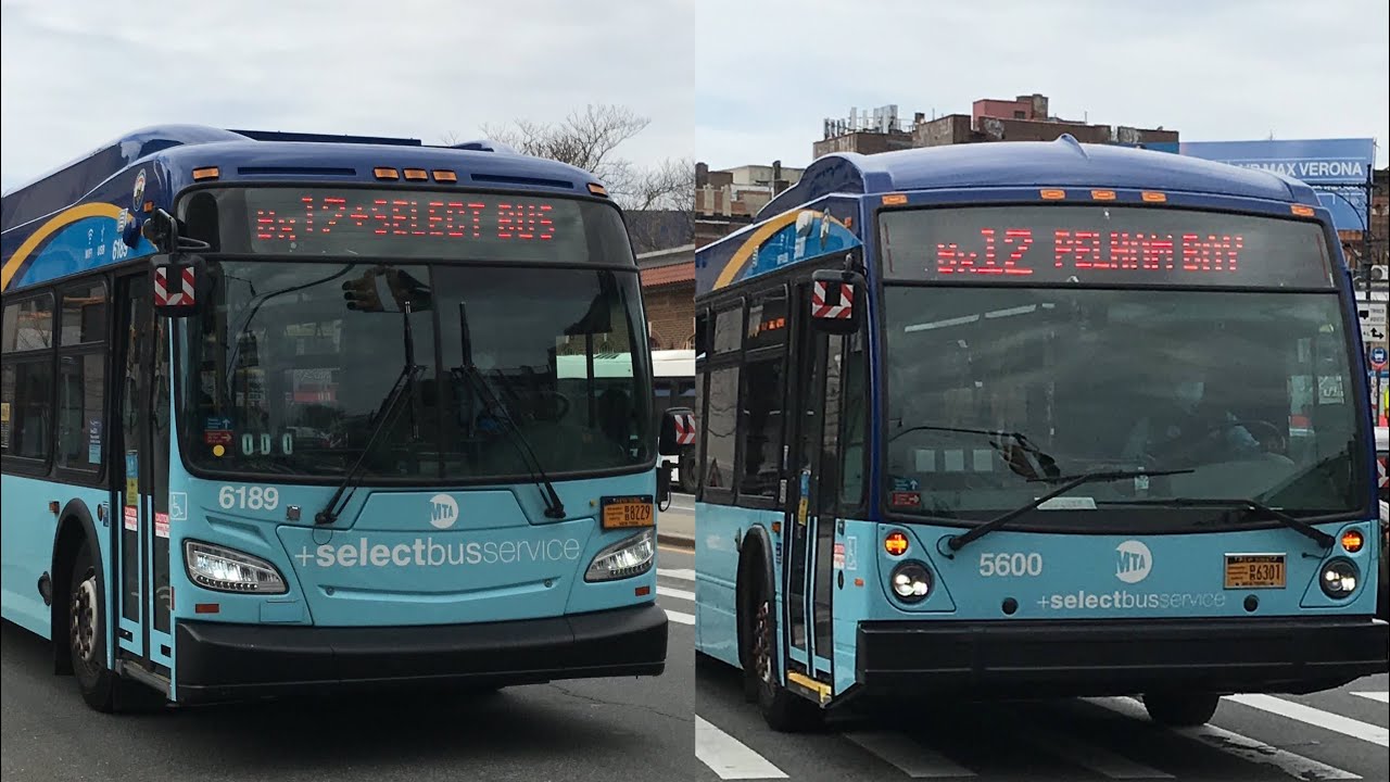 MTA NYC Bus: 2019 NovaBus LFSA #5600/2019 New Flyer XD60 #6189 Bx12