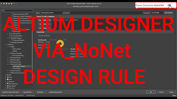 Altium Designer Tutorial 31: Altium Designer Layout Via NoNet Design rule.