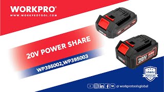 WORKPRO 20V POWER SHARE 2.0 4.0Ah BATTERY