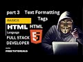 "HTML Text Formatting Tag for Beginners:♨️Build First Web Page"Full stack developer💯% Free Learning