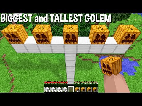 WHAT if SPAWN BIGGEST and TALLEST GOLEM in Minecraft ? MULTI GOLEM !