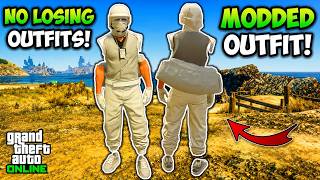 GTA 5 Online White Joggers Modded Outfit W/ Invisible Arms & Duffel Bag  (No Transfer Glitch)