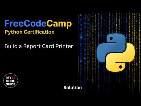Build a Report Card Printer - FCC Python Course