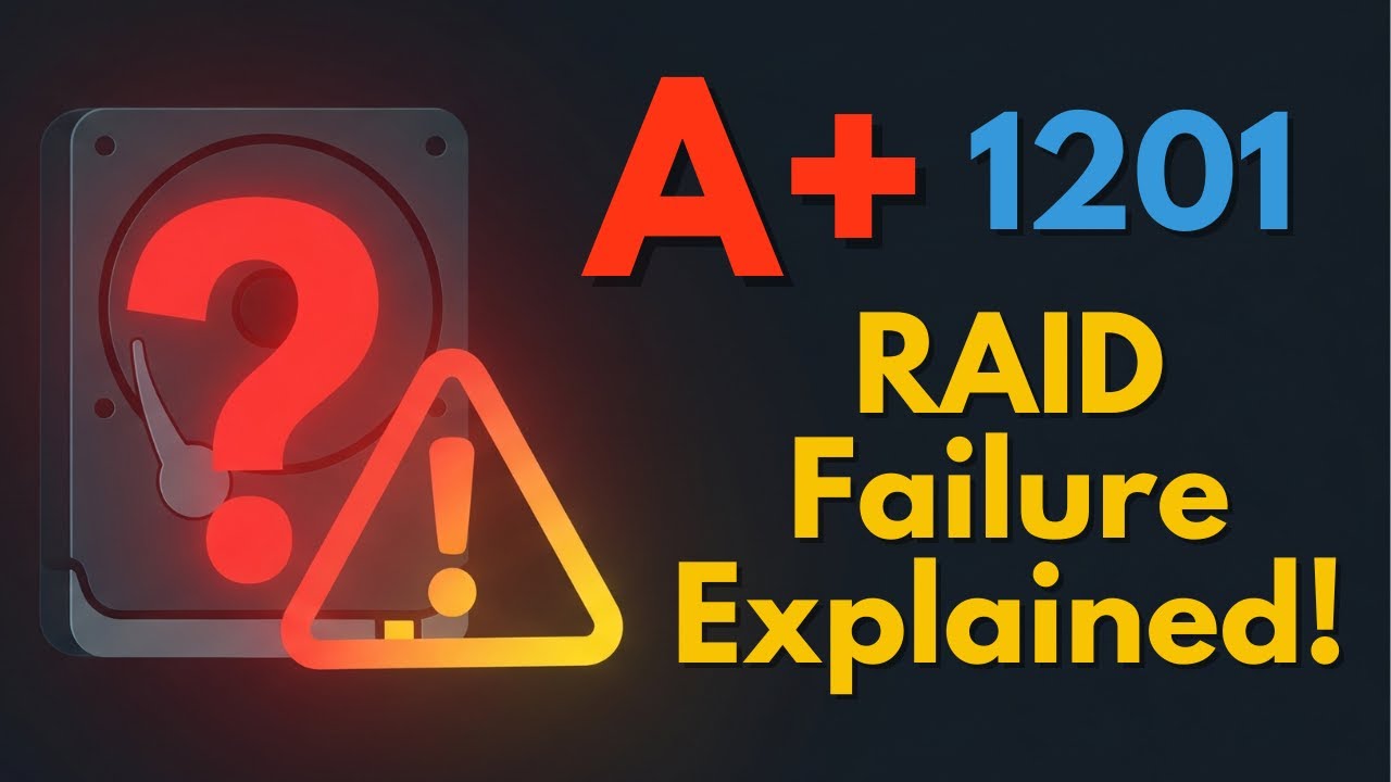 CompTIA A+ 1201: Drive & RAID Failure Rapid Review - YouTube