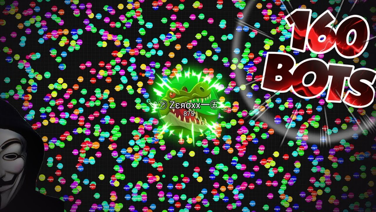 AGARIO 160 BOTS/MINIONS ON RAGA AGARIO !! BOTS ARE BACK ON AGARIO !! Agar.io 👑
