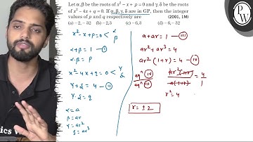 Let \( \alpha, \beta \) be the roots of \( x^{2}-x+p=0 \) and \( \g...