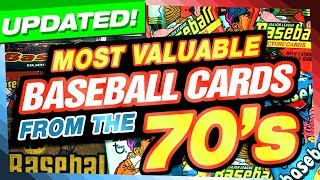 Top 25 Most Valuable Baseball Card from the 1970's