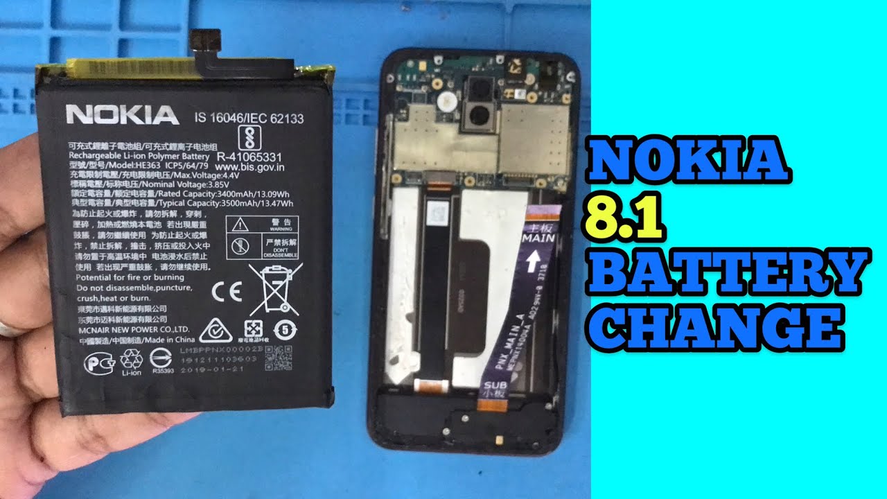 Nokia 8.1 battery replacement - YouTube