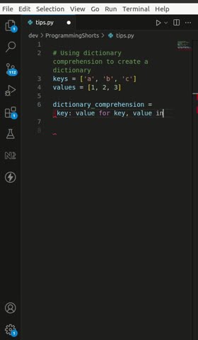 Using Dictionary Comprehension to Create a Dictionary #python - YouTube
