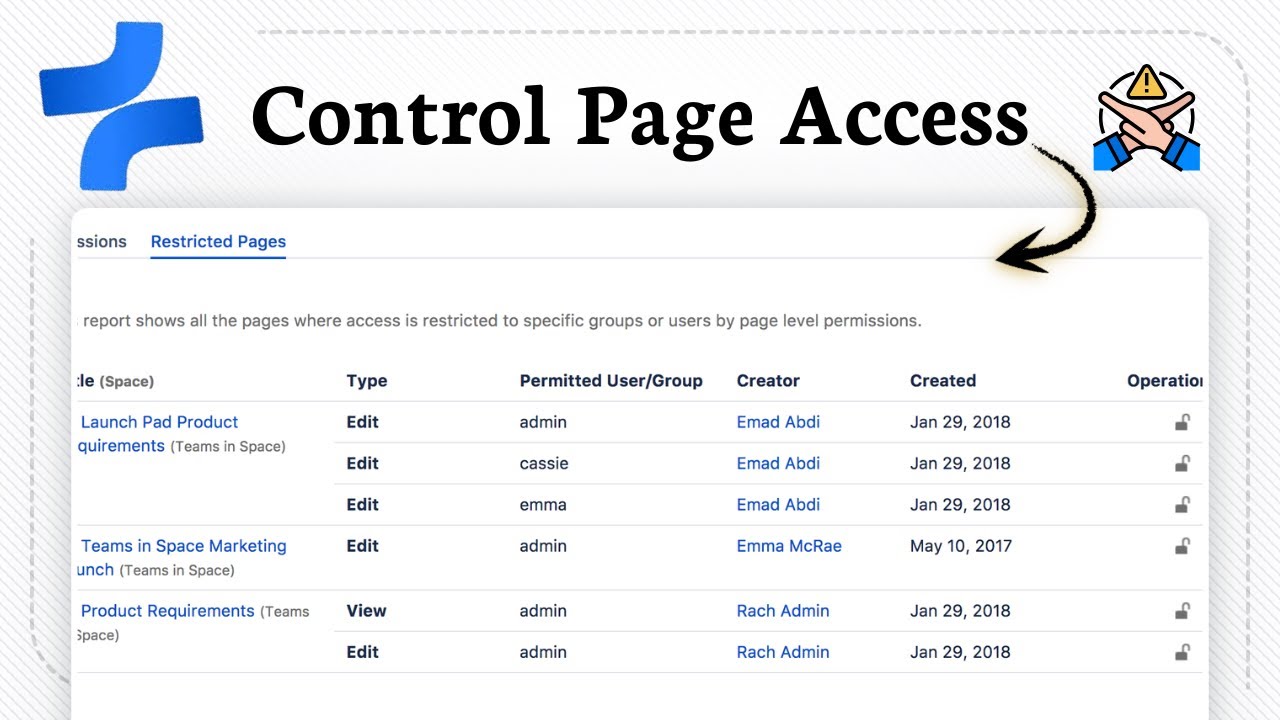 How to Add Page Restrictions in Confluence (set access limits) - YouTube