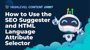 How to Use the SEO Suggester and HTML Language Attribute Selector intro