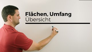 Flächen, Umfang, Quadrat, Rechteck, Raute, Trapez, Drachen, Parallelogramm, Übersicht