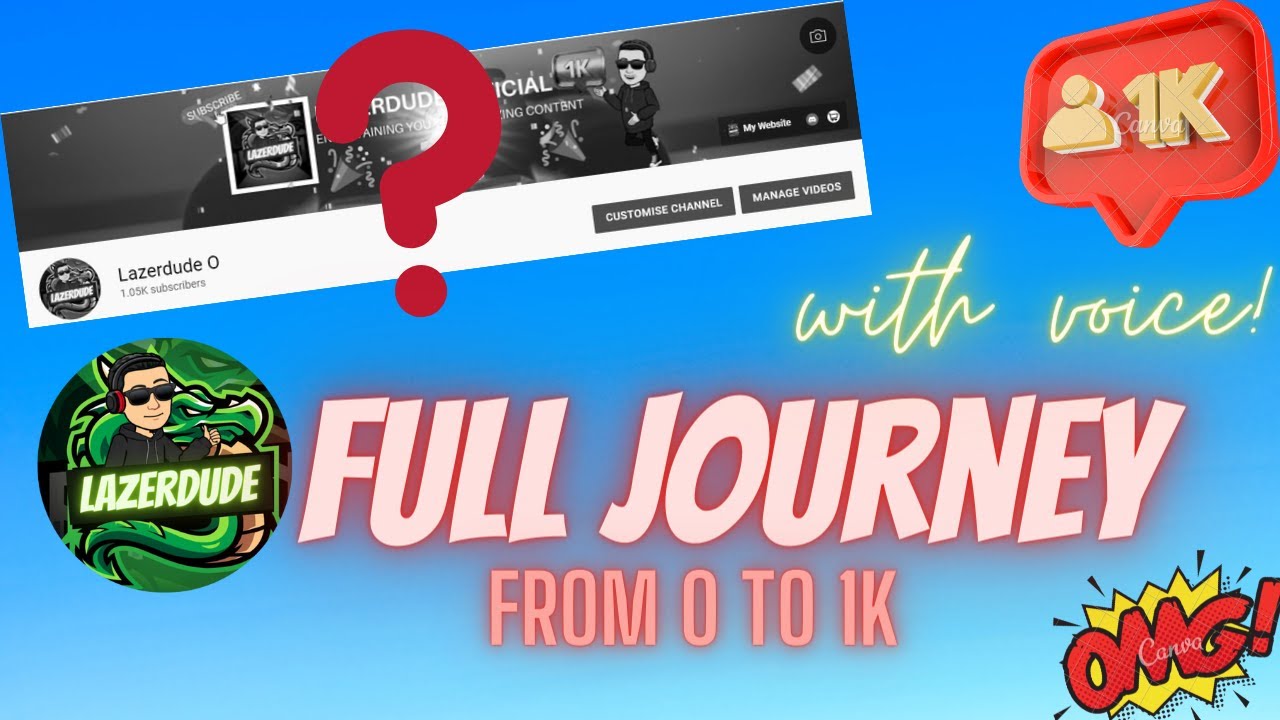 My journey from 0 to 1k subs | not emotional :D - YouTube
