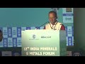 Honorable Secretary Mr. Nagendra Nath Sinha at 12th India Minerals &amp; Metals Forum.