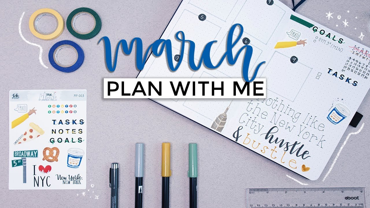 PLAN WITH ME | March Monthly Spread! how to change wifi password