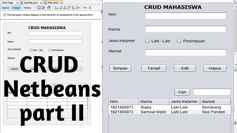 Tutorial Program CRUD Mysql java Netbeans PART II final (Simpan,tampil,edit,hapus,cari)