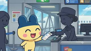 Mametchi tamagotchi going to japan #japan #trip #ai #aislop #tamagotchi #mametchi 