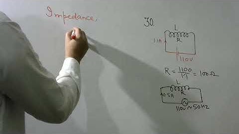 A current of 1.1 A flows through a coil when connected to a 110-V DC source. When 110V ~ 50 Hz A.C