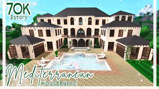 70K! BLOXBURG| Mediterranian Budget Mansion | GAMEPASS Housebuild Tutorial!!