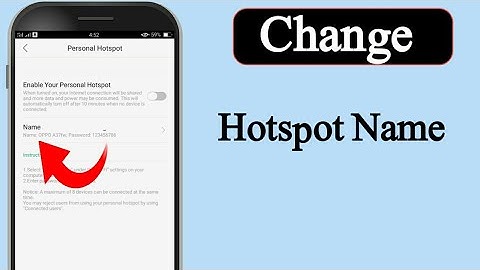 How to change hotspot name on android