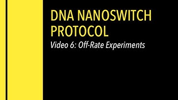 DNA Nanoswitch Protocol Video 6: Performing Off-Rate Experiments