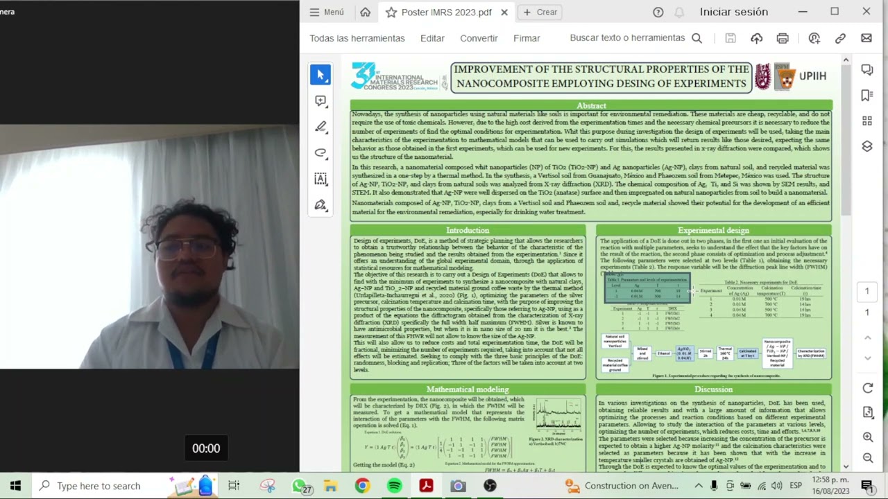 Improvement of the structural properties of the nanocomposite employing design of experiments