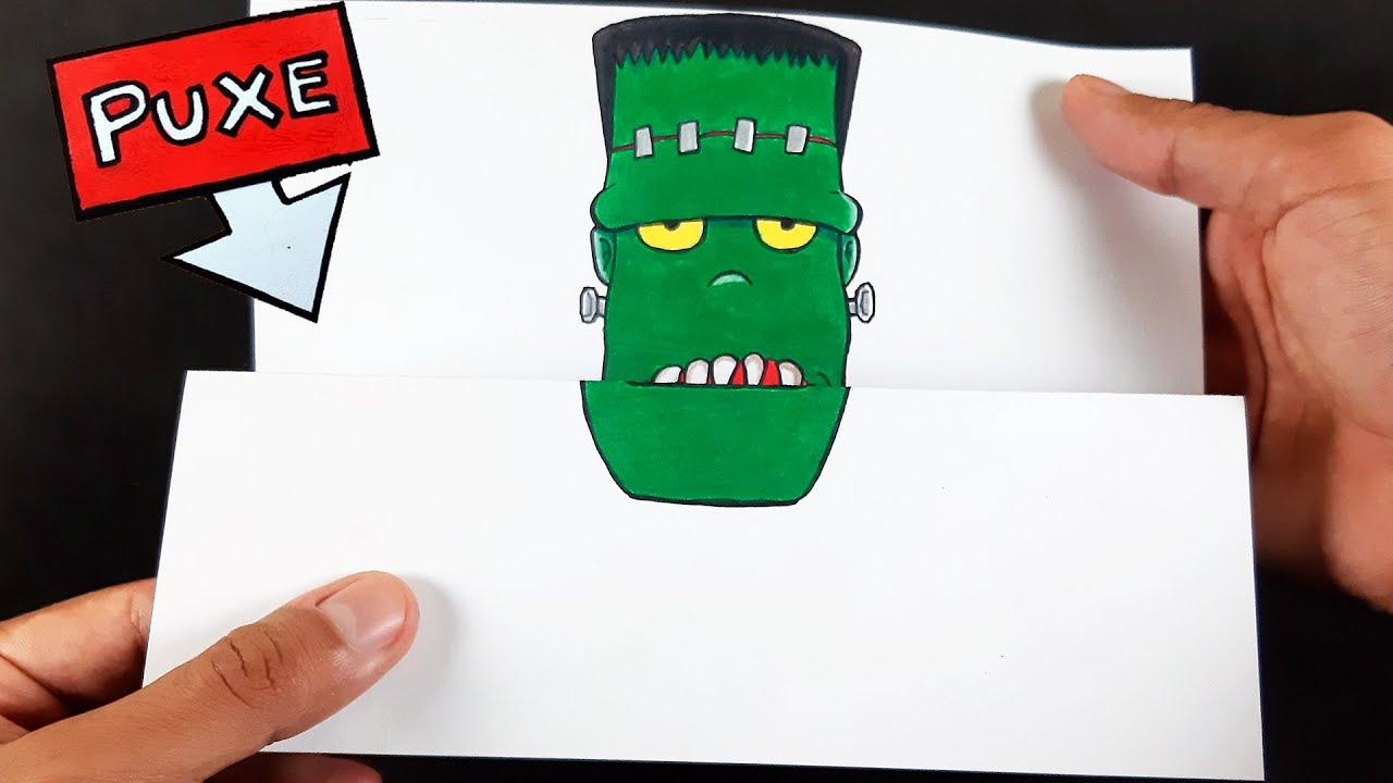 Como desenhar Frankenstein Kawaii ❤ Desenhos de Halloween - Desenho para  Desenhar 