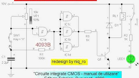relay commutator with Schmitt trigger 4093