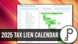 Tax Lien Auction Calendar 2025