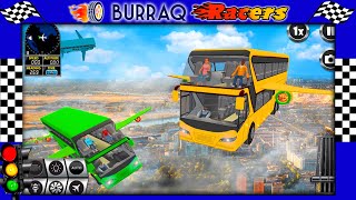 Flying Bus Simulator 🚌 #1 ( Bus Wala Game ) Level 1 - 3 | Burraq Racers screenshot 5