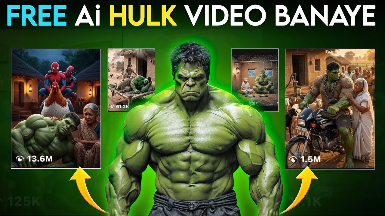 How To Create Hulk Ai Videos | Trending Ai Hulk Video Editing Tutorial | Ai Video Kaise Banaye 