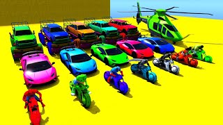 GTA V Mega Ramp Boats, Cars, Motorcycle, Helicopter With Trevor and Friends Epic Stunt Map Challenge screenshot 5