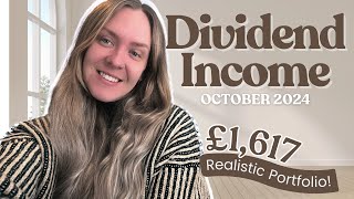 Dividend Income, October 2024 | Beginner Investing Journey | Realistic Dividend Portfolio