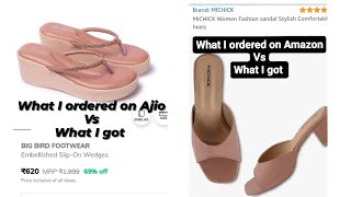 Footwear for women from AJIO and Amazon online shopping..what I ordered vs What I got.#cutecreations screenshot 3