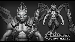 AlienOutlaws 3 Zbrush Creature and Hardsurface Sculpting Process