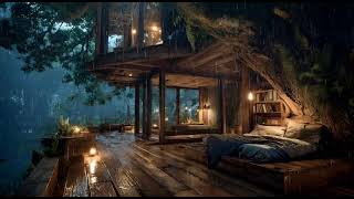 LIVE Night Rain Ambience for Deep Sleep | Continuous Nature Sounds, Calm Atmosphere, Insomnia Relief