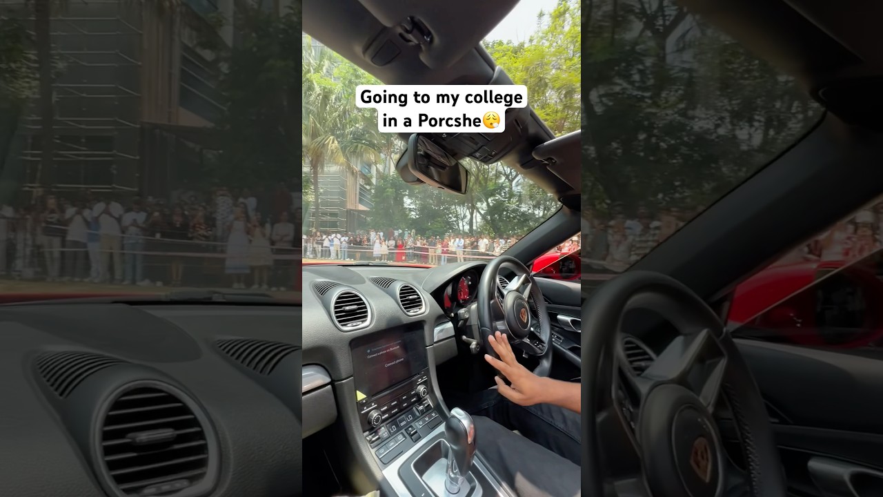 Took a Porsche to my college! #supercar dream!