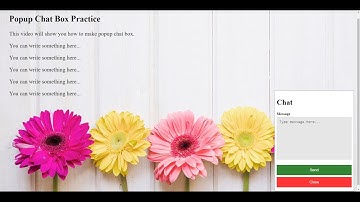 How to create a Popup Chat Box using HTML and CSS