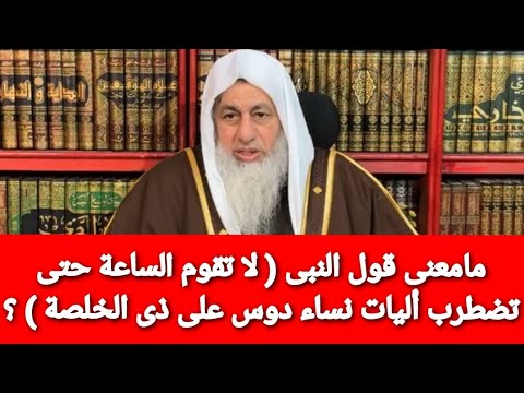 مامعنى قول النبى لا تقوم الساعة حتى تضطرب أليات نساء دوس على ذى الخلصة الشيخ مصطفى العدوى