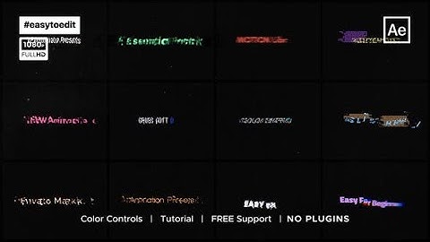 Glitch Text Animation Presets | After Effects Template
